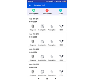 View patient history & past records