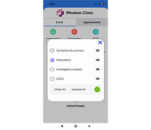 Share prescription and billing information over email/text