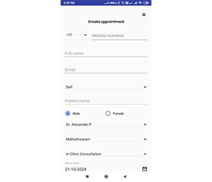Appointment bookings can be managed from the app