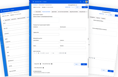 Charting using standard & custom forms to fit each Provider’s workflow